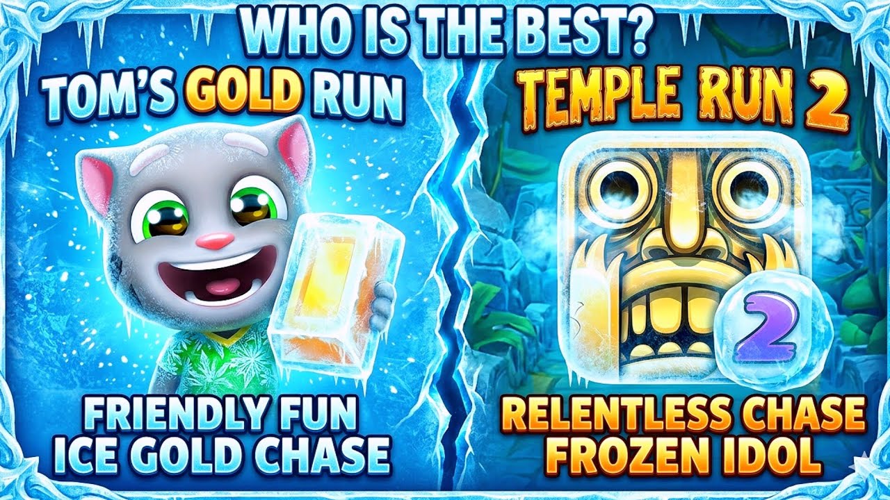 Talking Tom Gold Run Vs Tample Run 2 Who is the best 