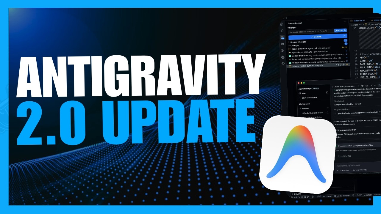 Обновление Antigravity 2.0: НОВЫЙ агентный ИИ для кодинга + десктопное приложение Gemini!