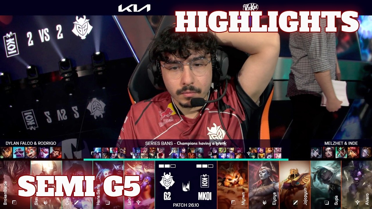 MKOI vs G2 - Game 5 Highlights | Semi Final LEC Spring 2026 Playoffs | Movistar KOI vs G2 Esports G5