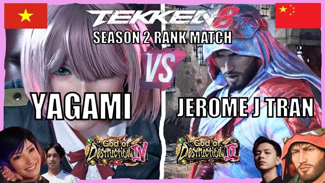T8 🔥 YAGAMI (Low Ranked Reina) vs JEROME J TRAN (Low Ranked Shaheen) 🔥 Tekken 8 Noob Gameplay