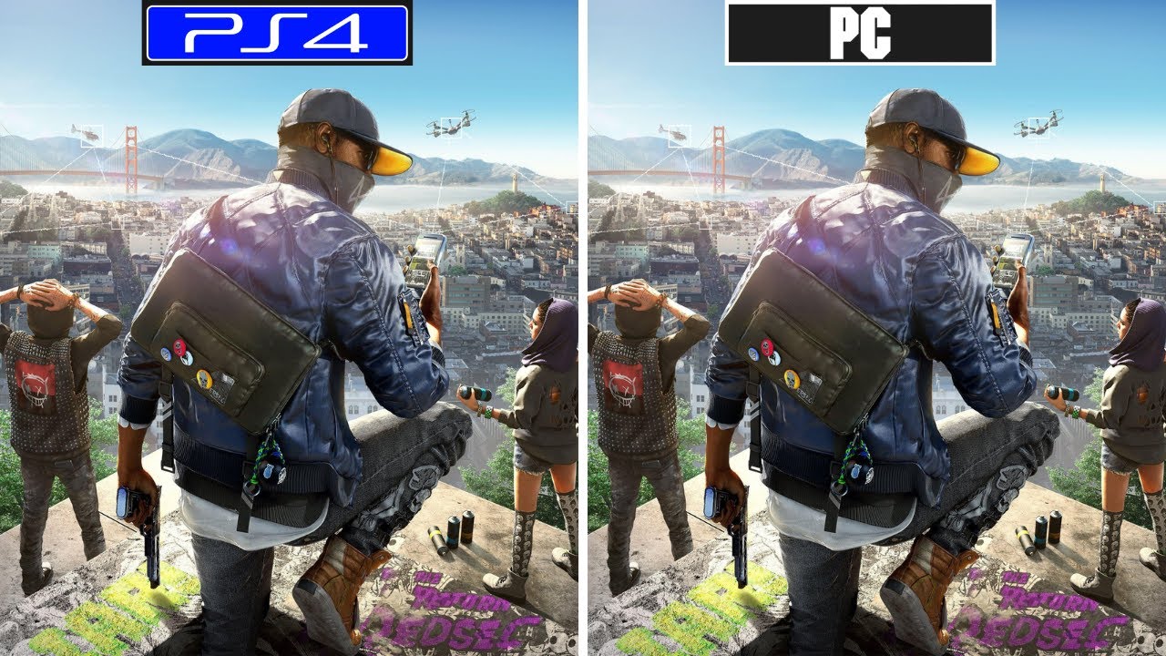 Watch Dogs 2 [ Ps4 vs Pc ] Graphics, Loading and FPS Comparison