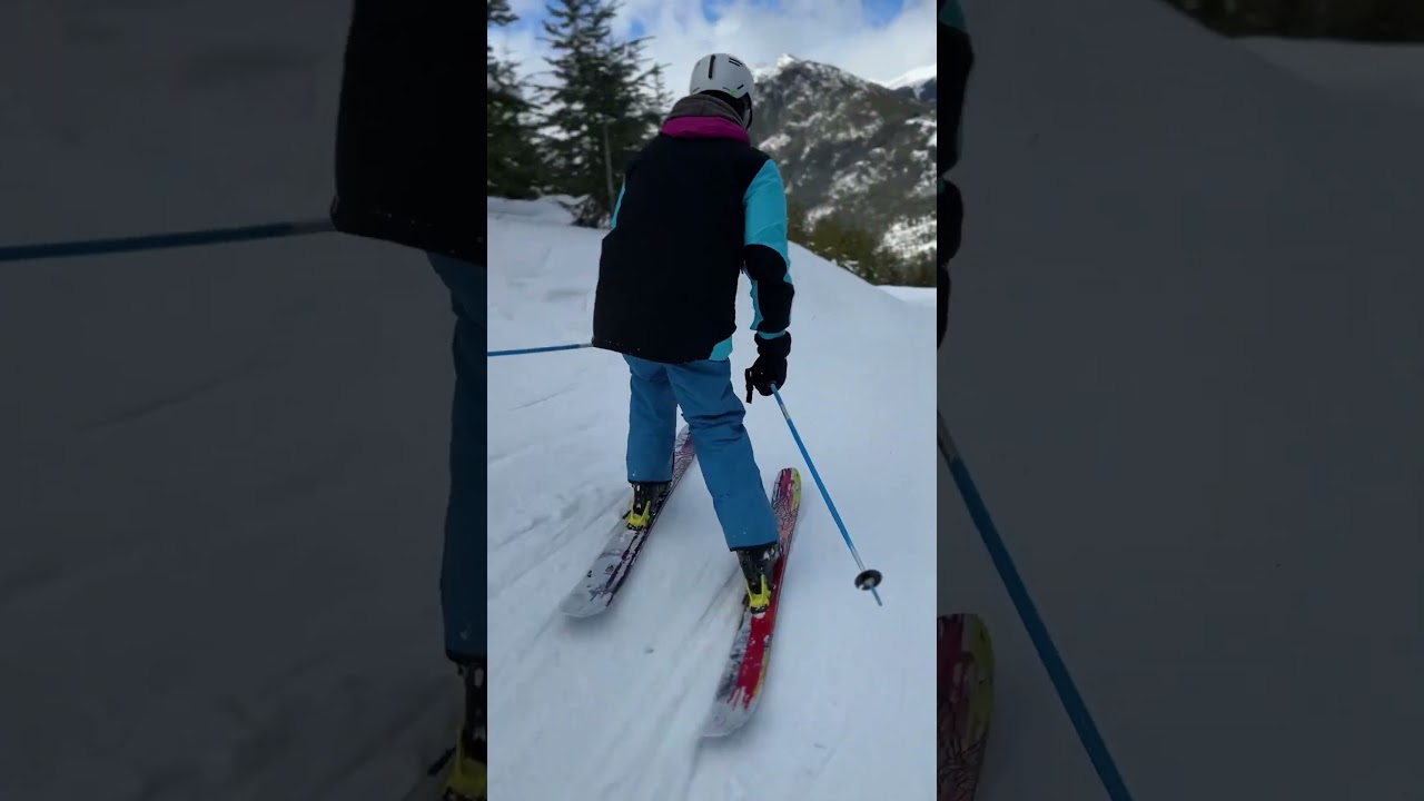 Minor with the follow cam #skiing #mountains #viral #jump #360 #shorts #jump #panorama #followcam