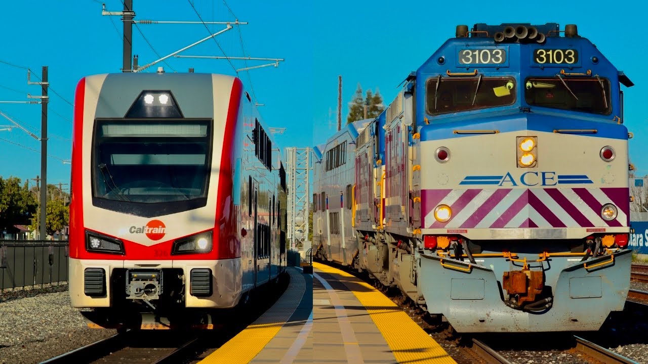 Railfaning at Santa Clara Ft. Caltrain, ACE, and Amtrak!