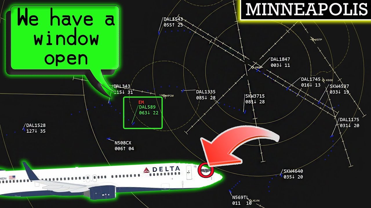 [REAL ATC] Delta is forced to return after a WINDOW BREAKS APART!