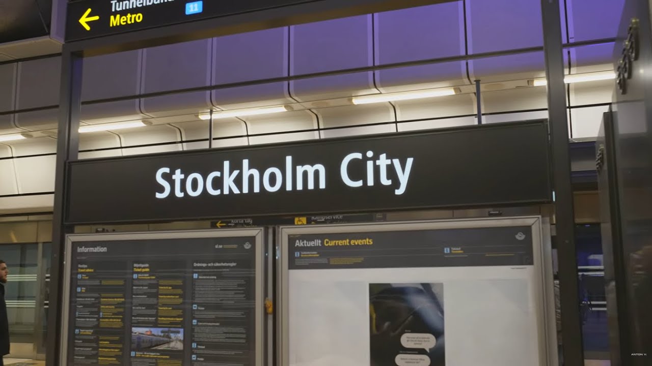 Sweden, Stockholm, train ride from Stockholm city to Upplands väsby