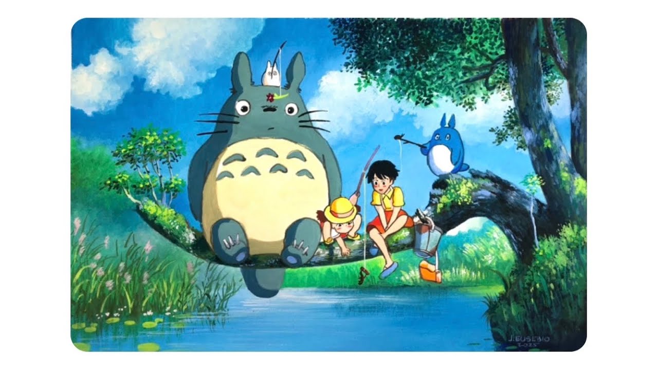 Totoro Ghibli Painting | Himi Gouache Paint | Relaxing music