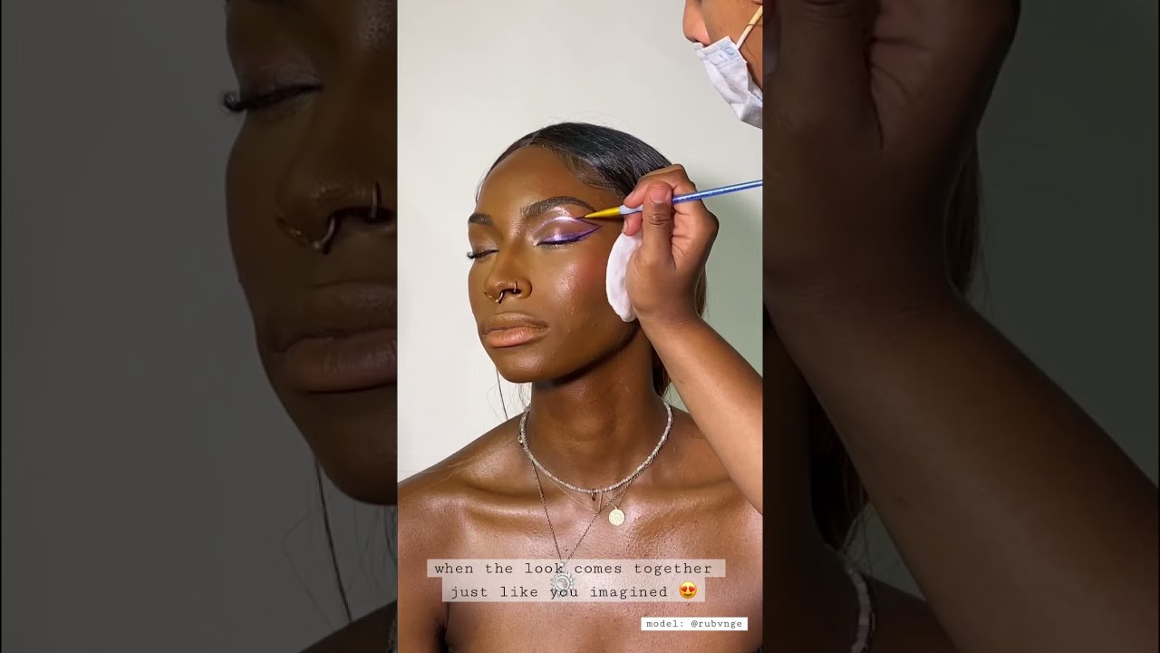 Graphic Liner | Editorial Makeup | Darkskin Makeup | YouTube Shorts | MAKEUPBYJURNEE