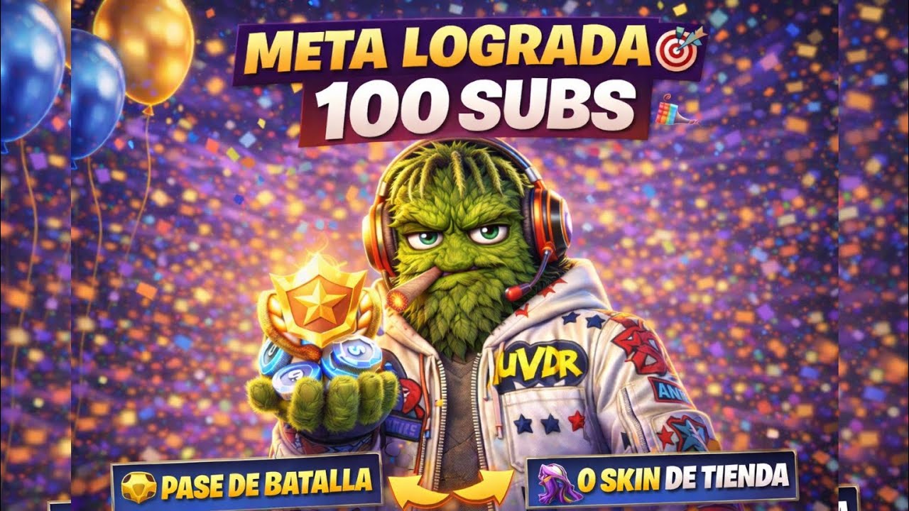 ¡LLEGAMOS A 100 SUBS! 🎉 Sorteo de Pase de Batalla o Skin info🔥