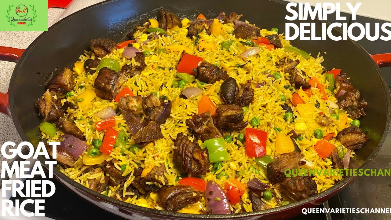 HOW TO COOK THE TASTIEST GOAT MEAT FRIED RICE: GOATMEAT FRIED RICE RECIPE | NIGERIAN FRIED RICE