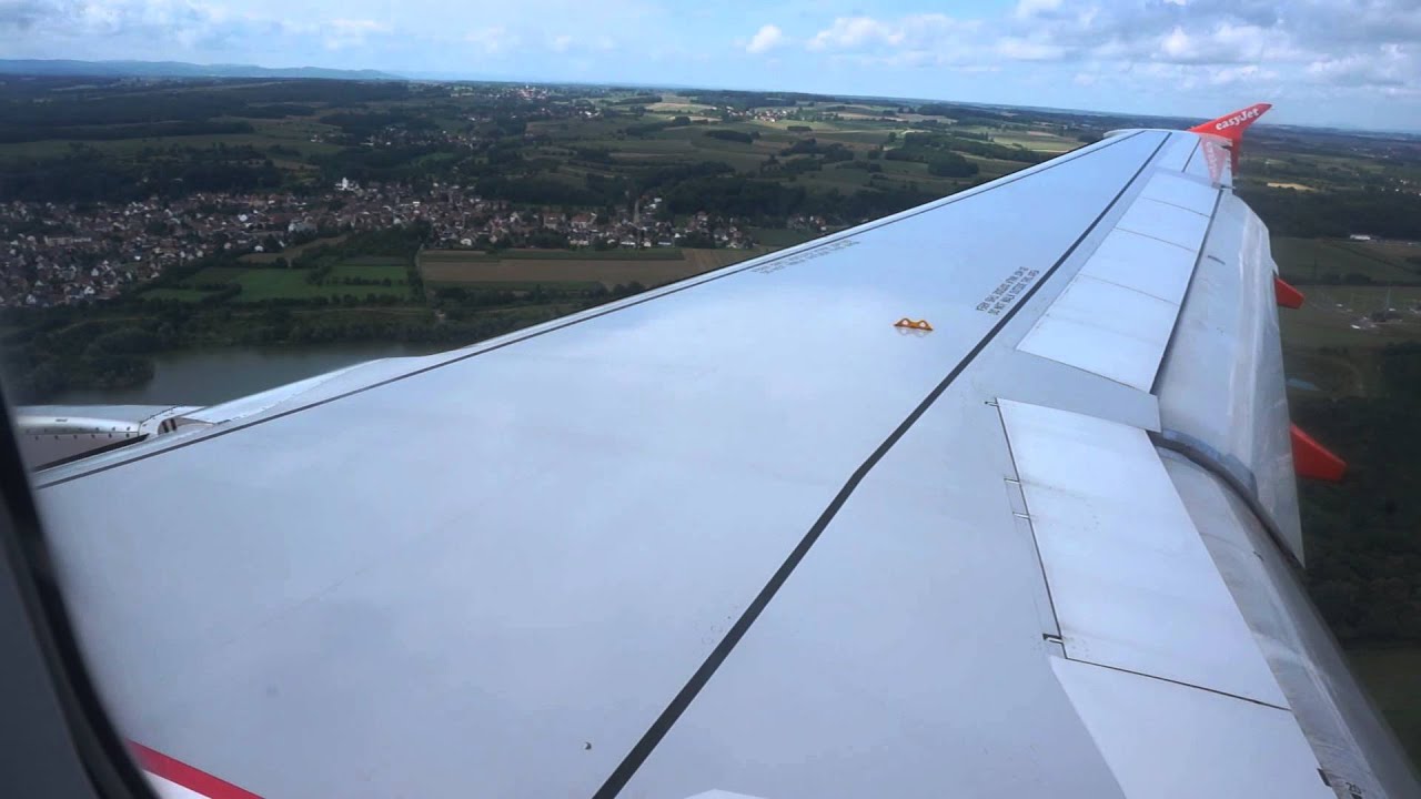 Airbus A320-214 easyJet CH - Approach, Landing, Taxi and Shutdown. Basel-Mulhouse from Alicante