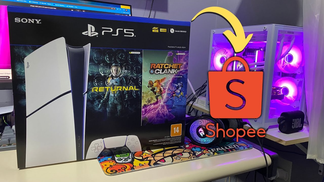COMPREI um PS5 SLIM em 2025 na Shopee