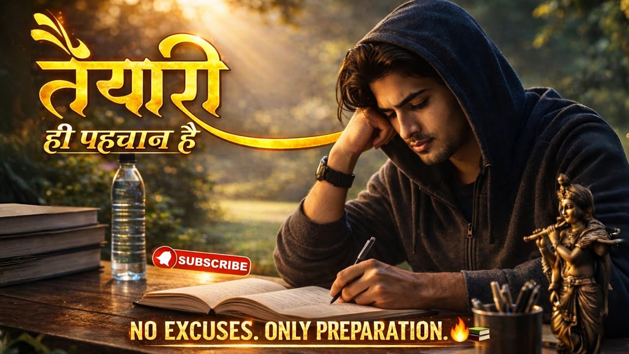 तैयारी ही पहचान है 🔥 | No Excuses Only Preparation | Killer Study Motivation Song 2026