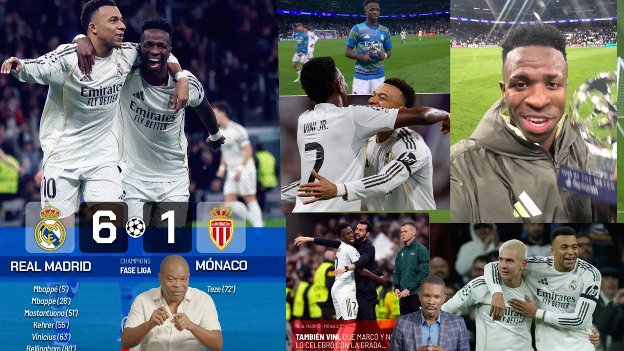 Rudy sou viktwa Real Madrid 6-1 Mónaco/Vini  femen bouch laprès Li voye mesaj keli tounen pired 