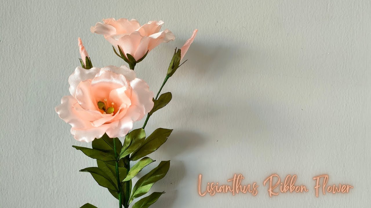 Цветы из лент своими руками |  Как легко сделать красивый цветок лизиантуса из ленты