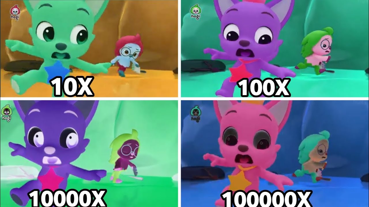 Pinkfong и Hogi: Pinkfong поскользнулся на льду и врезался в Hogi на скорости, в 100000 раз превы...