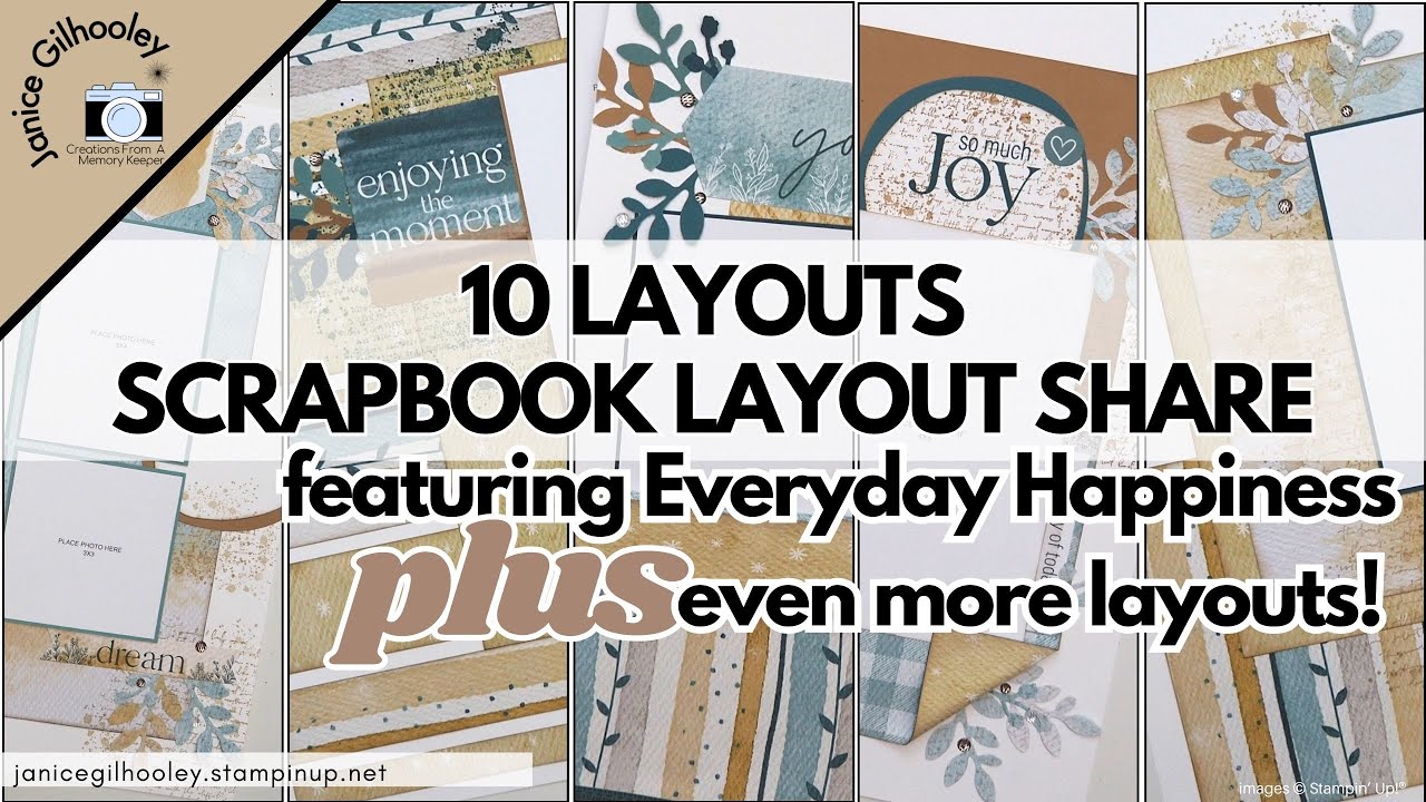 10 Scrapbook Layouts from 1 Paper Pack |  Scrapbook Layout Share | Stampin' Up!