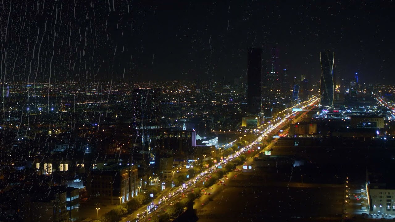 Heavy Rain On Skyscraper Window Sounds | 8 HOURS | 4K