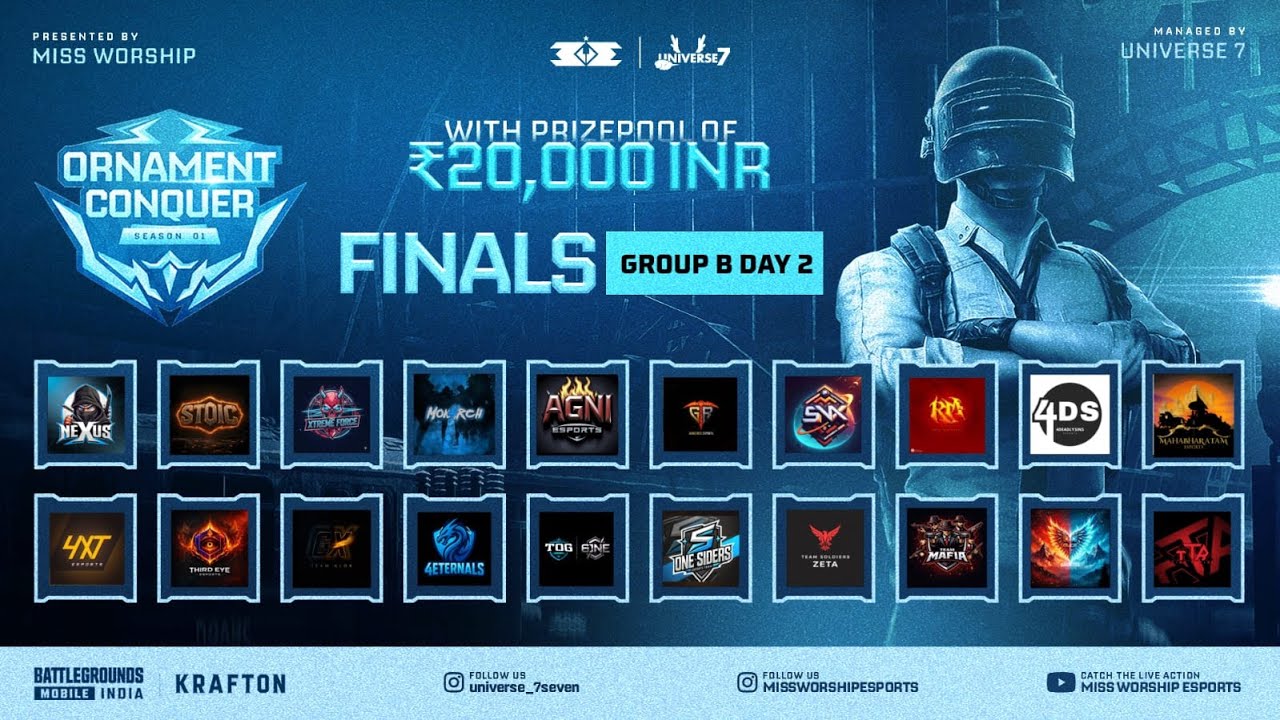 ORNAMENT CONQUER SEASON 1 20K FINAL GROUP B DAY 2 LIVE NOW