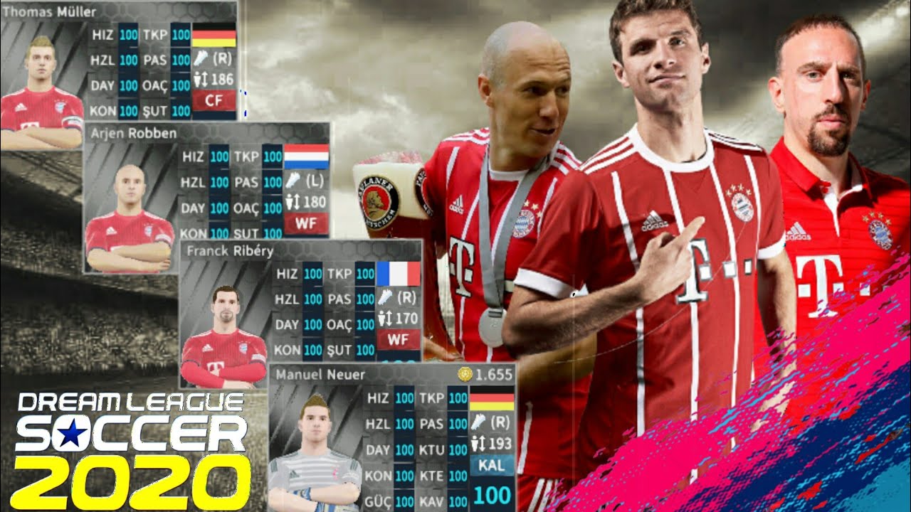 DLS19| FC Bayern Munchen 2013/14  Efsaneler Yaması Gerçek Yüzler{Müller-Roben-Ribery}