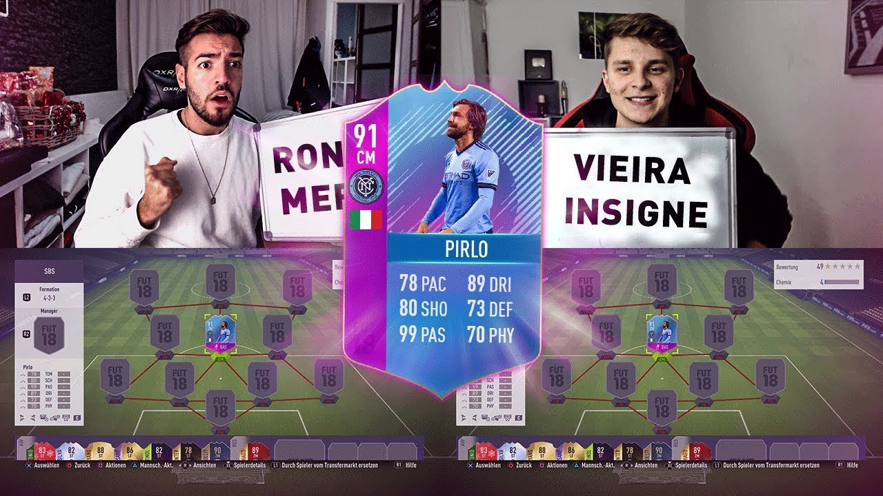 FIFA 18: Legende PIRLO Squad Builder Battle 😈😱Ultimate Team Wakez vs Fifagaming 🔥