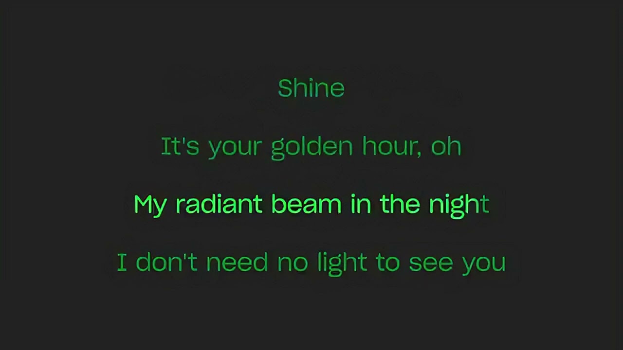 A million golden hours (Lyric video)
