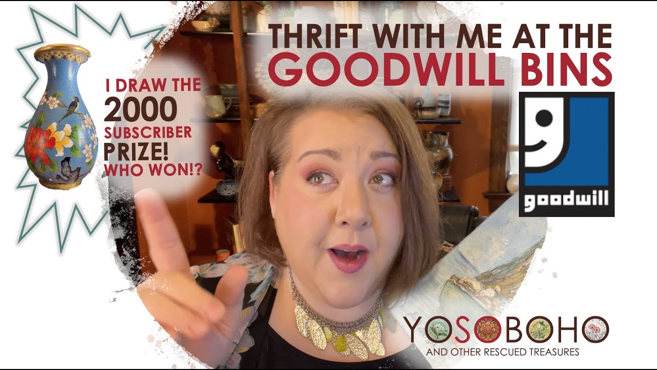 THRIFT the GOODWILL BINS with us! 🛒 See what $6.78 got me! PLUS I draw the 2000 subscriber prize! 🏆