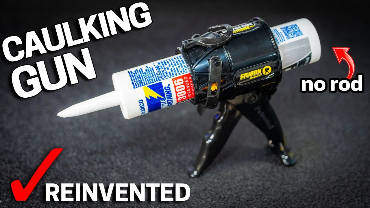 IMPOSSIBLE DESIGN Caulking Gun FITS ANYWHERE with NO ROD - Siligun