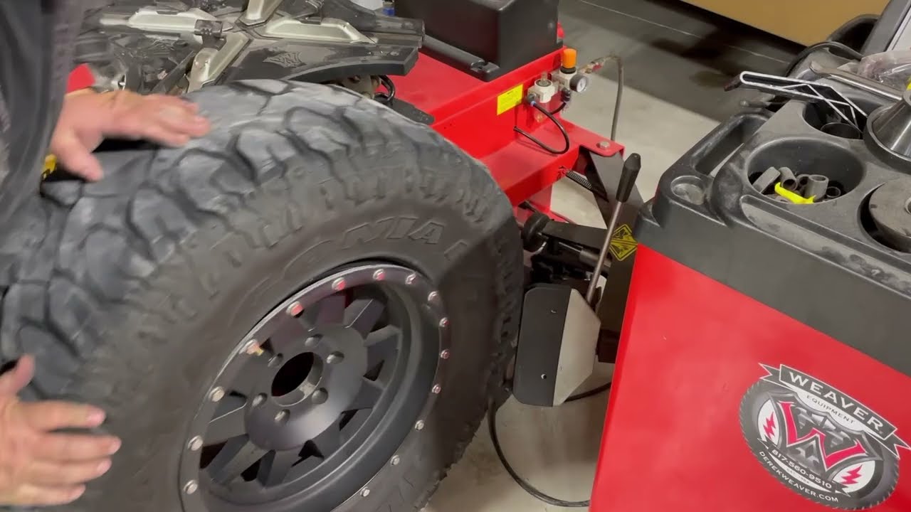 Dismount and Mount 35x12.50x17 with WEAVER® TIRE CHANGER