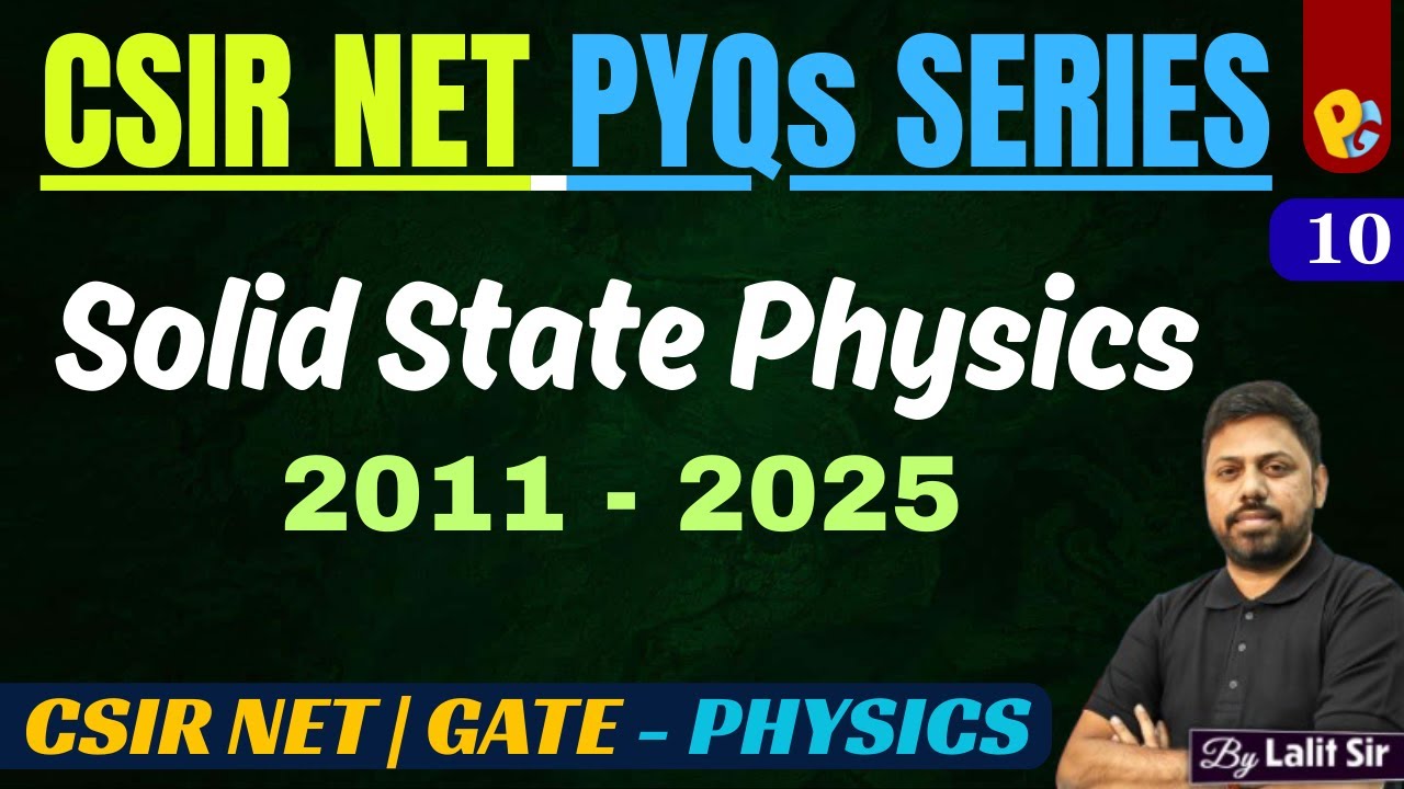 Solid State Physics | Density of State | CSIR NET & GATE PYQ  2011&ndash;2025