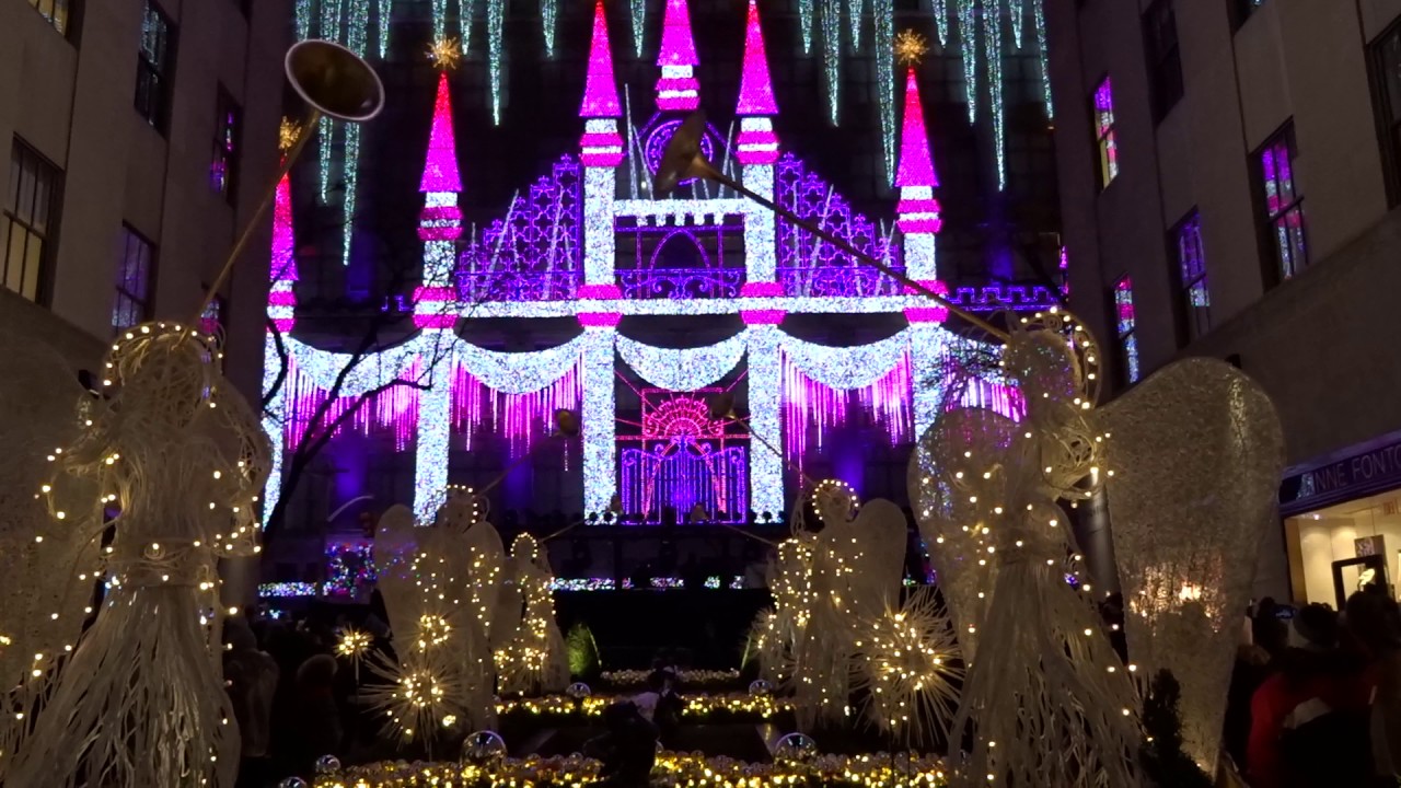 2016 Saks Fifth Avenue Holiday Light Show and fireworks