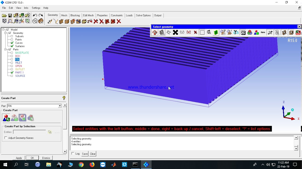 ANSYS ~ ICEN CFD ~ Creat Part ~  CPU casing ~ Heat Sink ~ Part 1