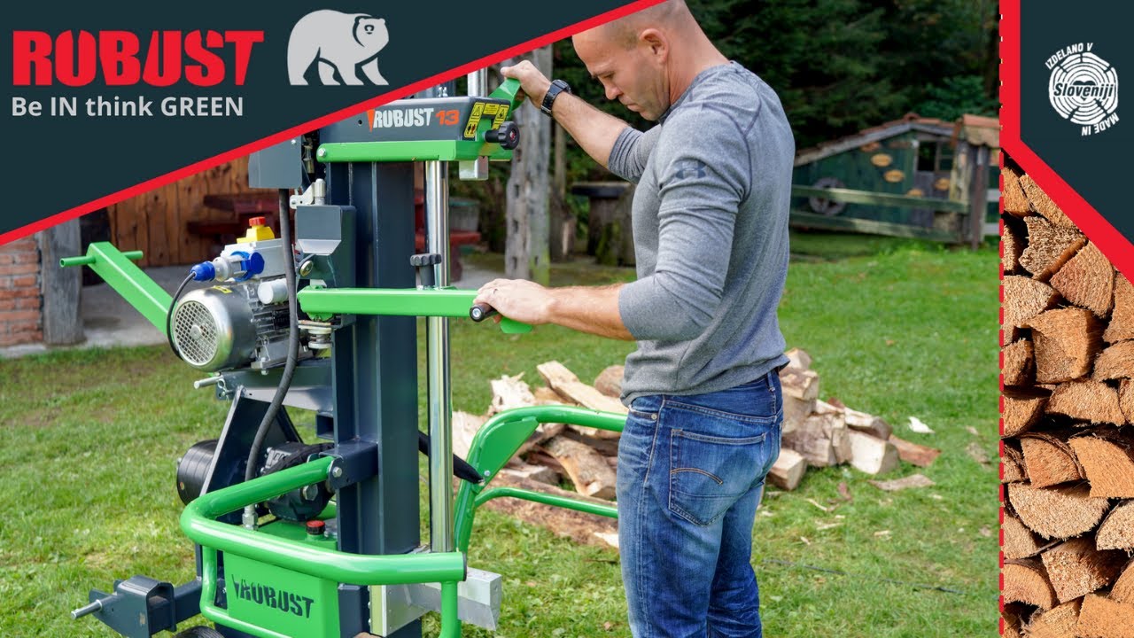 How to set up a Log splitter into a working position? ROBUST Profesional Log splitter R13EEK