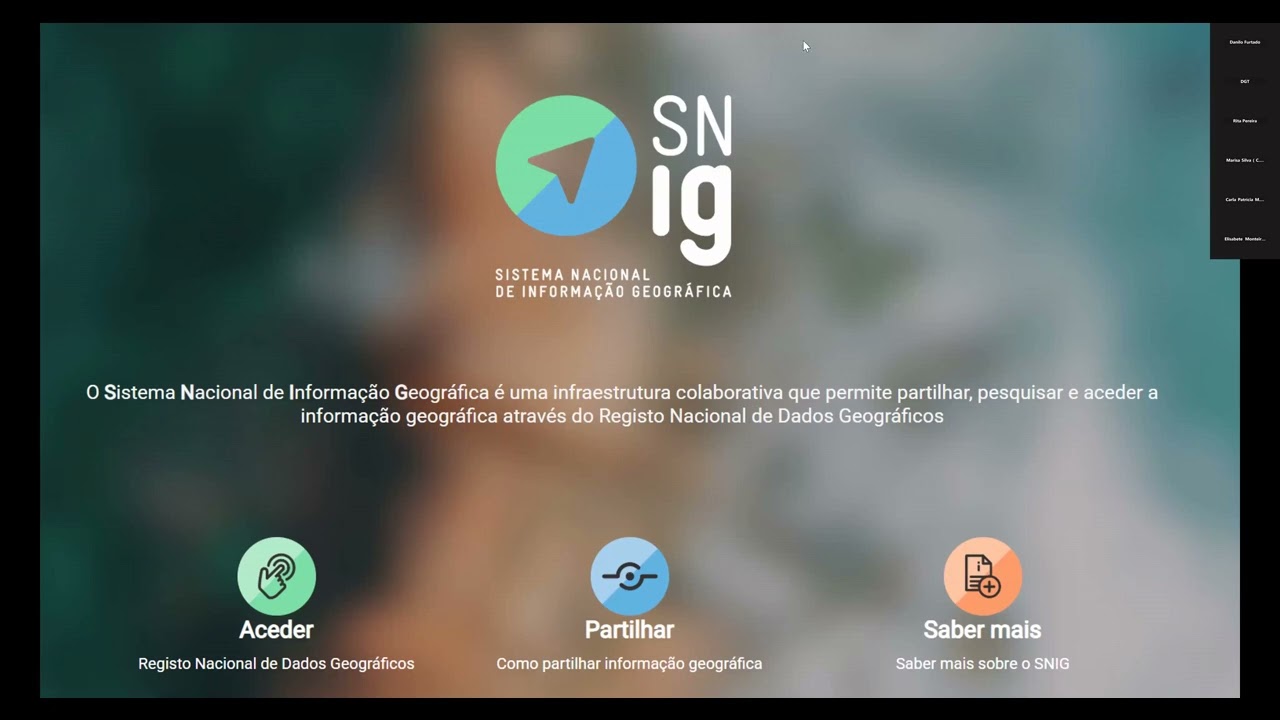 Ciclo de Webinares da DGT - Introdução ao Sistema Nacional de Informação Geográfica | 4 de junho