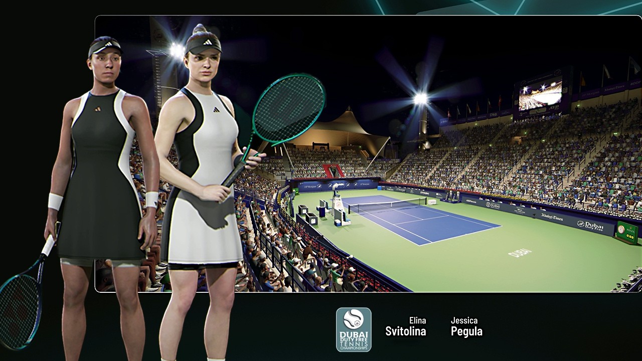 Elina Svitolina vs. Jessica Pegula | Dubai Tennis Championships | Tiebreak+ gameplay [Legendary AI]