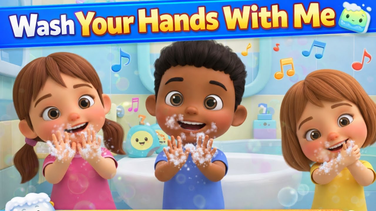 Wash Your Hands With Me 🧼 | Fun Hand Washing Song for Kids 