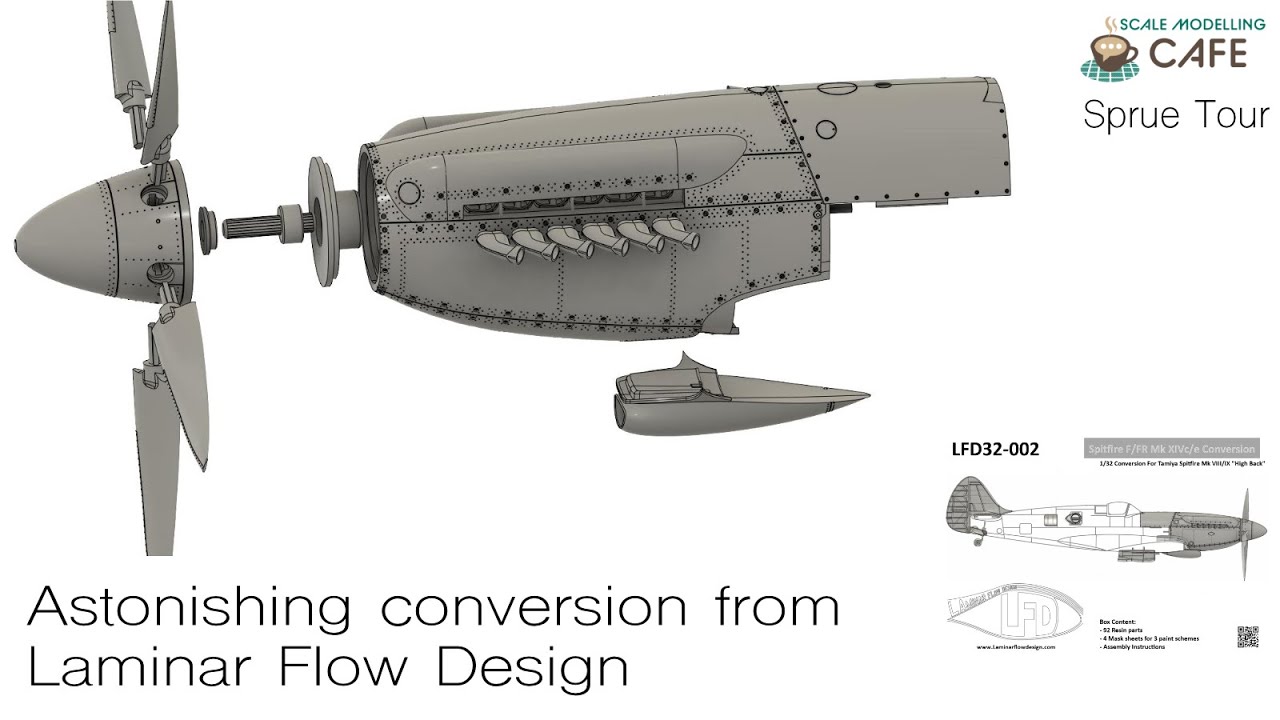Laminar Flow Design Spitfire Mk. XIV Highback conversion 1:32 Sprue Tour