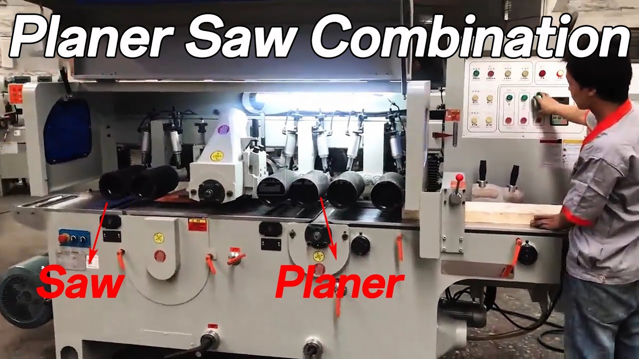 Heavy Duty Automatic Double Sided Planer Saw Combination 2 in 1 Intergrated Machine For Solid Wood