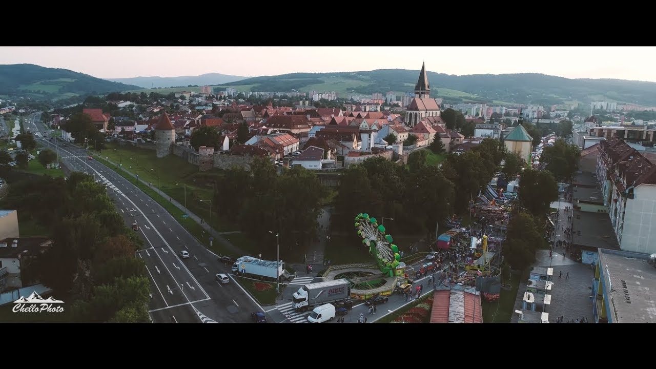 Bardejovský jarmok z oblakov [4K]