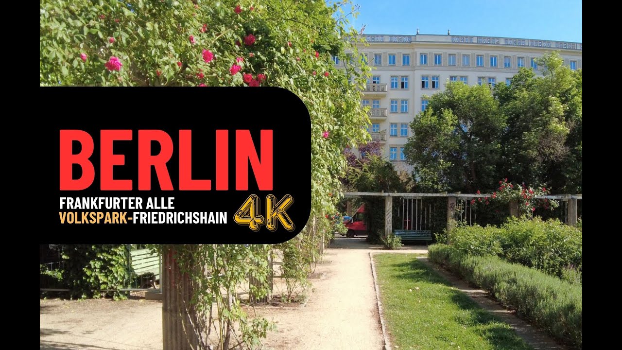 Berlin I Frankfurter Allee I Volkspark Friedrichshain I 4K I Relaxing Walking Tour I No Music