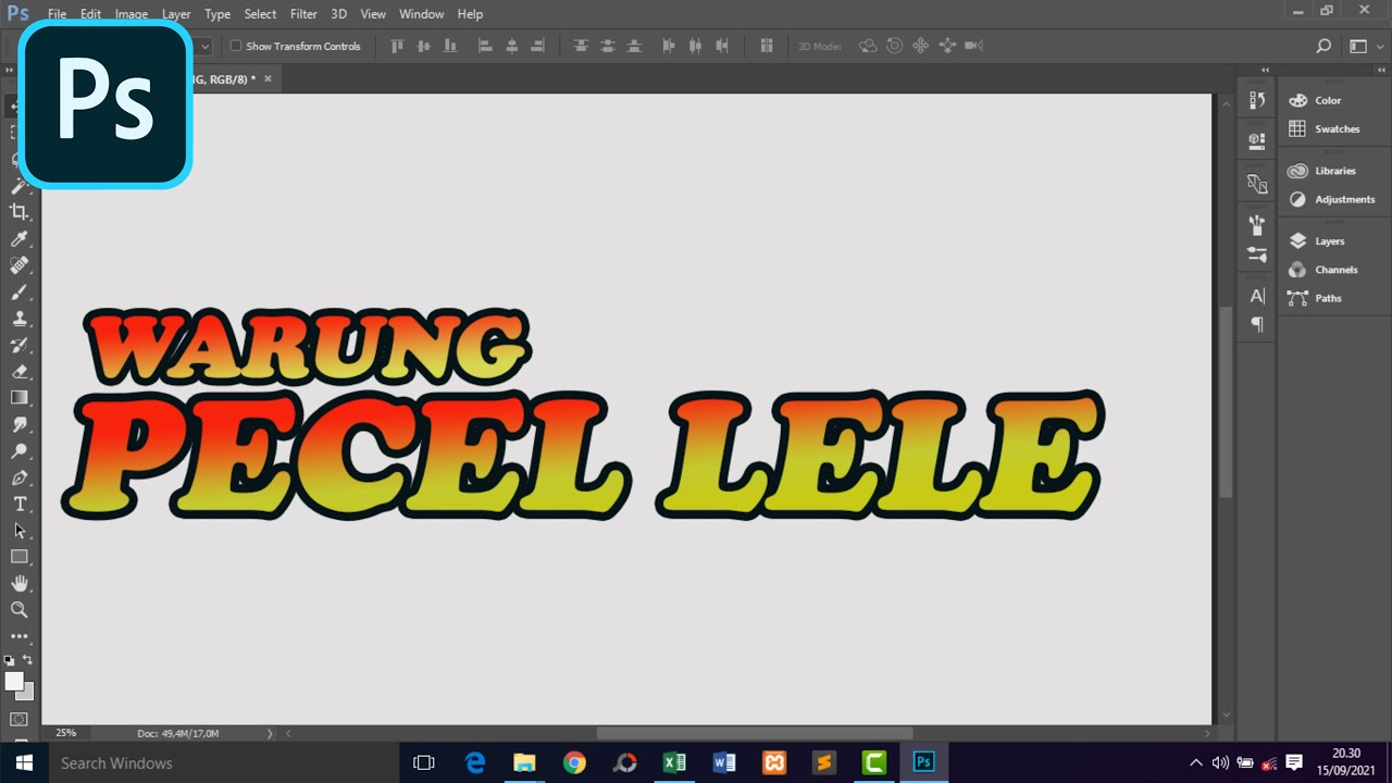 Cara Membuat Teks Gradasi di Photoshop
