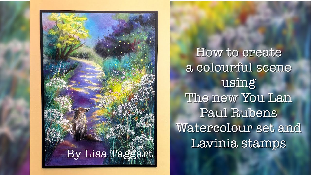 ‘Sunny day’-Paul Rubens watercolour- Laviniastamps- mixed media