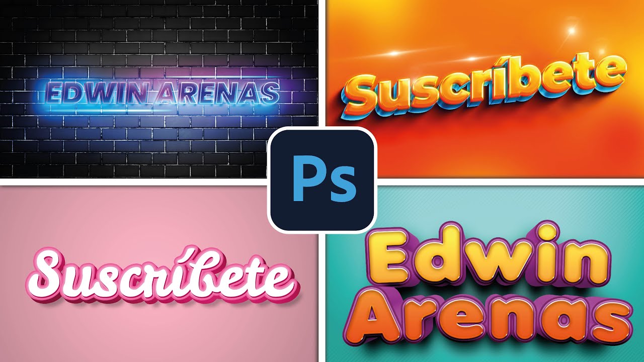 Como hacer texto 3D editable en Photoshop (Método Rápido)