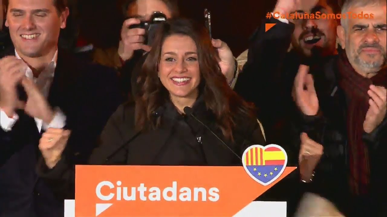 INES ARRIMADAS (C's) - Discurso VICTORIA ELECCIONES CATALUÑA (21/12/2017)