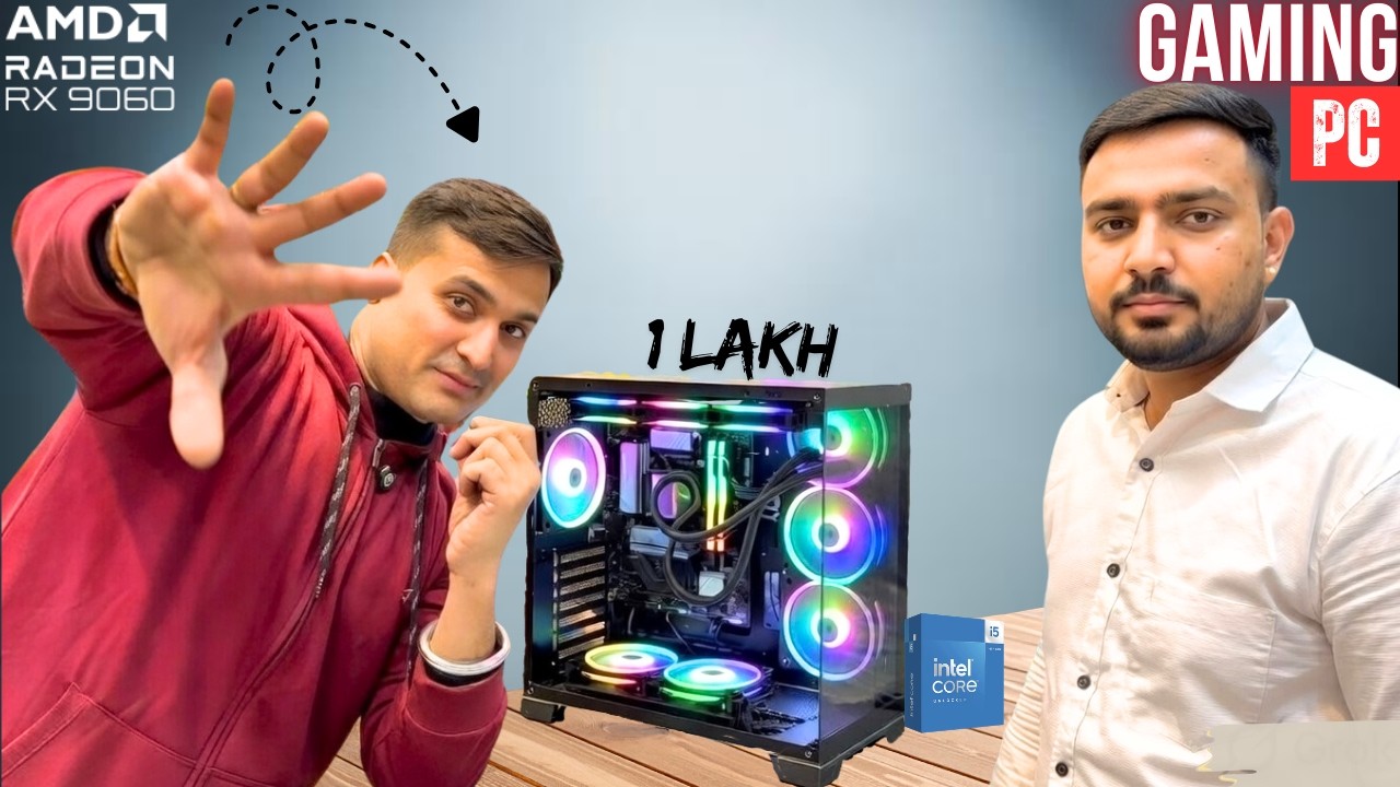 Best gaming pc in 1 Lakh | Unlock processor with Rx9060xt powerfull GPU | Anand Computers