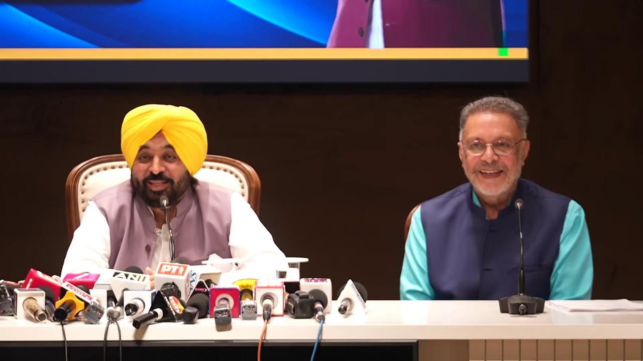 [Live] CM Bhagwant Singh Mann addressing a press conference at CMR, Chandigarh.
