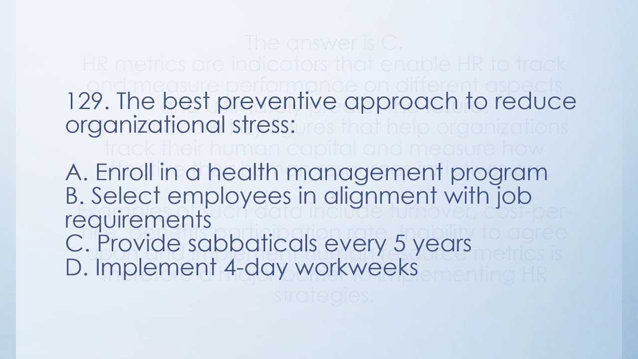 SHRM-CP||SHRM-SCP||PHR||SPHR Certification Exam Prep of 175 Questions & Answers. PART FIVE.