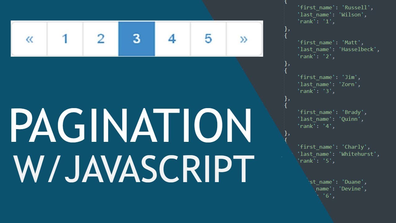 Пагинация на внешнем интерфейсе с помощью JavaScript
