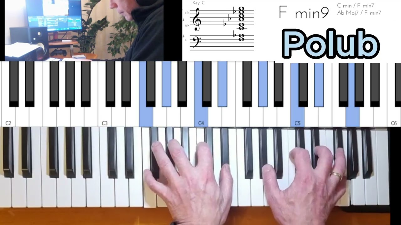 Misty, Piano chords, tutorial, jazz piano,lesson