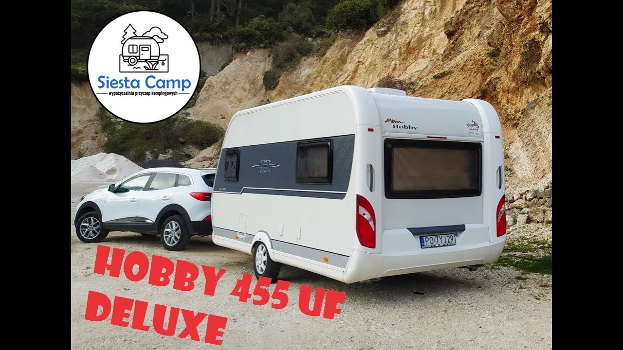 Prezentacja Przyczepy Hobby 455UF DeLuxe Wypożyczalnia Przyczep Siesta Camp