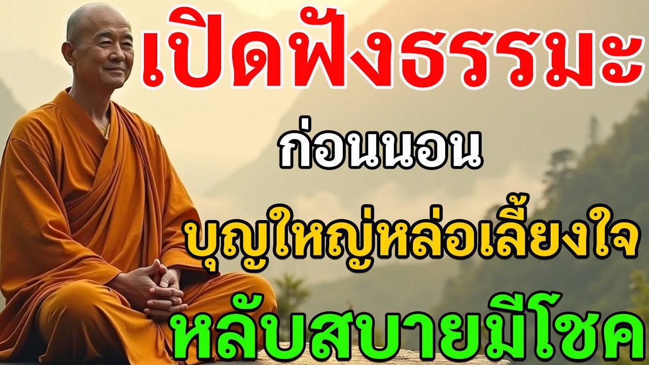 เปิดฟังธรรมะก่อนนอน บุญใหญ่หล่อเลี้ยงใจ หลับสบายมีโชค